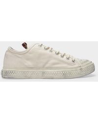 Acne Studios Cotton Ballow Jacquard Alina Sneakers in Pink/Blue 
