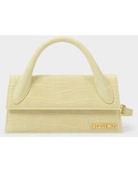 Jacquemus Le Chiquito Long Bag In Yellow Leather