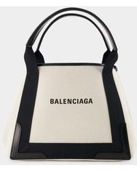 Balenciaga - Navy Cabas S Bag - Lyst