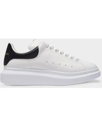 Alexander McQueen Oversized-sole Leather Low-top Sneakers - White