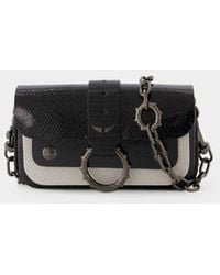 Zadig & Voltaire X Kate Moss Black Wallet On Silver Chain Bag NWT BLACK