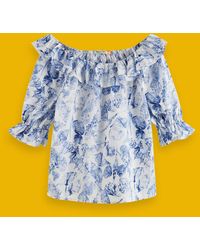 Monsoon - Scotch And Soda Off-shoulder Top Blue - Lyst