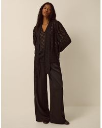 Monsoon - Sylvia Sheer Polka Dot Pussybow Blouse Black - Lyst