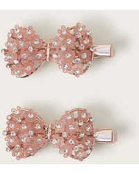 Monsoon - 2-pack Flower Bow Clips - Lyst