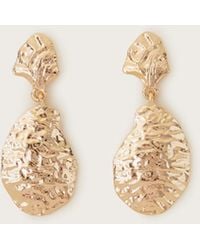 Monsoon - Textured Molten Drop Earrings - Lyst