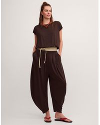 Monsoon - Dilly Short Sleeve Jersey Jumpsuit Brown - Lyst