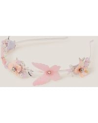 Monsoon - Floral Butterfly Embellished Metal Headband - Lyst