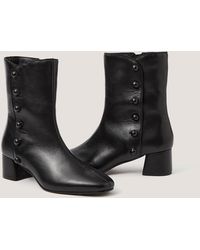 Monsoon - Hettie Leather Ankle Boots Black - Lyst