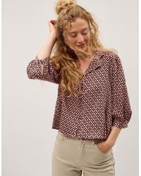 Monsoon - Netta Floral Print Blouse Pink - Lyst