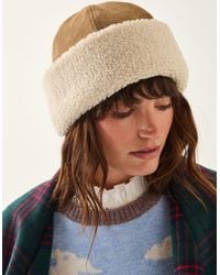 Monsoon - Coby Faux Suede Borg Docker Hat - Lyst