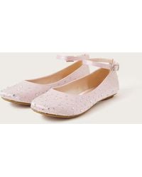 Monsoon - Diamante Gem Ballerina Flats - Lyst