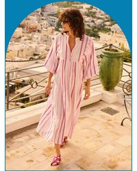 Monsoon - Petite Mendigote Rigo Stripe Tunic Dress Purple - Lyst