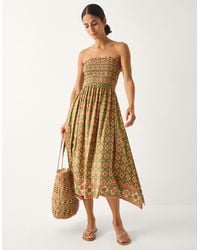 Monsoon - Maddie Floral Print Midi Dress - Lyst