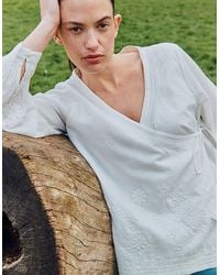 Monsoon - East Romana Hand-chikankari Embroidered Top White - Lyst