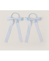 Monsoon - 2-pack Ribbon Bow School Hair Bands Blue - Lyst