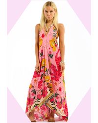 Monsoon - Wild Voila Tiger Print Backless Maxi Dress Pink - Lyst