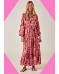 Monsoon - Maison Hotel Tina Paisley Maxi Dress Red - Lyst