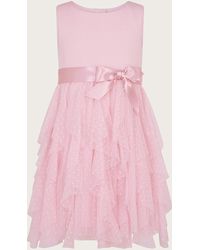 Monsoon - Baby Millie Ruffle Dress Pink - Lyst