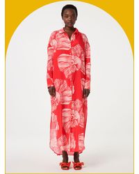 Monsoon - Fabienne Chapot Denis Shell Print Shirt Dress Red - Lyst