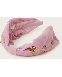 Monsoon - Christmas Embellished Velvet Headband - Lyst