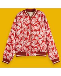 Monsoon - Scotch And Soda Reversible Bomber Jacket Red - Lyst