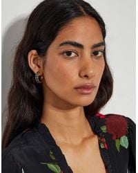 Monsoon - Gemstone Hoop Earrings - Lyst