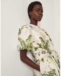 Monsoon - Anne Floral Puff Sleeve Jacket Cream - Lyst
