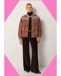Monsoon - Maison Hotel Olivia Embroidered Paisley Print Jacket Red - Lyst
