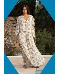 Monsoon - La Galeria Elefante Star Print Wide Leg Trousers Orange - Lyst