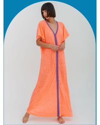 Monsoon - Pitusa Inca Abaya Maxi Sundress Orange - Lyst