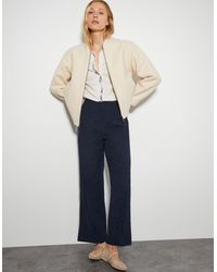 Monsoon - Samira Corduroy Wide Leg Trousers Blue - Lyst