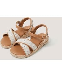 Monsoon - Floral Espadrille Wedge Sandals Natural - Lyst