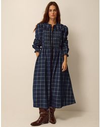 Monsoon - Ruth Check Corduroy Midi Dress - Lyst