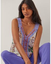 Monsoon - Kaia Floral Print Cami Top Ivory - Lyst