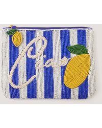 Monsoon - Lyra Lemon Beaded Pouch - Lyst