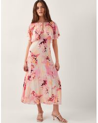 Monsoon - Clare Cutwork Maxi Dress & Scarf Orange - Lyst