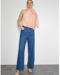 Monsoon - Vera Sleeveless Organza Pussybow Top Pink - Lyst