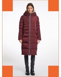 Monsoon - Rino & Pelle Keila Faux Fur Lined Long Puffer Coat Brown - Lyst