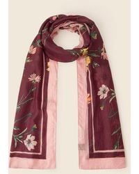 Monsoon - Miley Floral Print Silk Scarf - Lyst