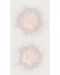 Monsoon - 2-pack Floral Fluffy Clips - Lyst