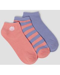 Monsoon - 3-pack Shell Stripe Trainer Socks - Lyst
