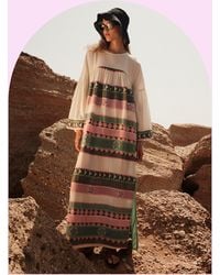Monsoon - Devotion Twins Vela Geometric Stripe Maxi Dress Multi - Lyst