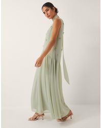 Monsoon - Women's Light Green Embellished Elodie Sleeveless Maxi Dress, Size: Xl - Lyst