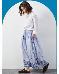 Monsoon - East Teleri Stripe Maxi Skirt Blue - Lyst