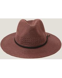 Monsoon - Nene Woven Fedora Sun Hat Brown - Lyst