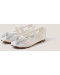Monsoon - Butterfly Mesh Ballet Flats Ivory - Lyst
