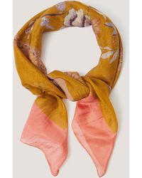 Monsoon - Samara Floral Square Silk Scarf - Lyst