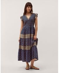 Monsoon - Amaya Print Jersey Midi Dress - Lyst
