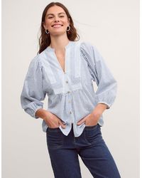 Monsoon - Callie Stripe Blouse Blue - Lyst