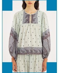 Monsoon - Antik Batik Johri Hand-woven Paisley Blouse Blue - Lyst